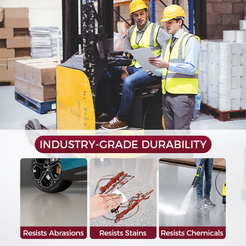 High-Gloss Epoxy Marble-Effect Floor Coating – Scratch-Resistant, Water-Based, DIY