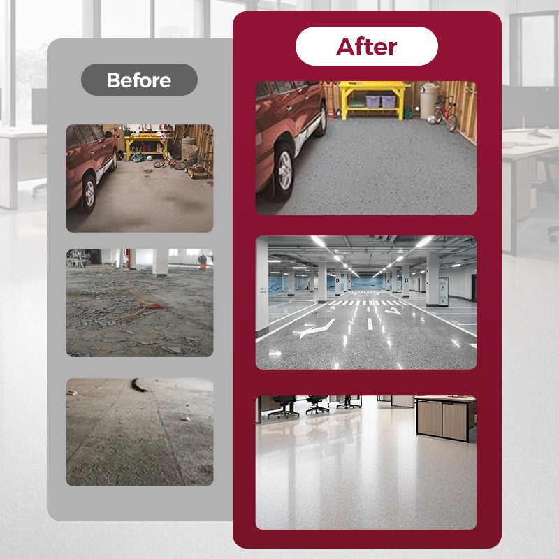 High-Gloss Epoxy Marble-Effect Floor Coating – Scratch-Resistant, Water-Based, DIY