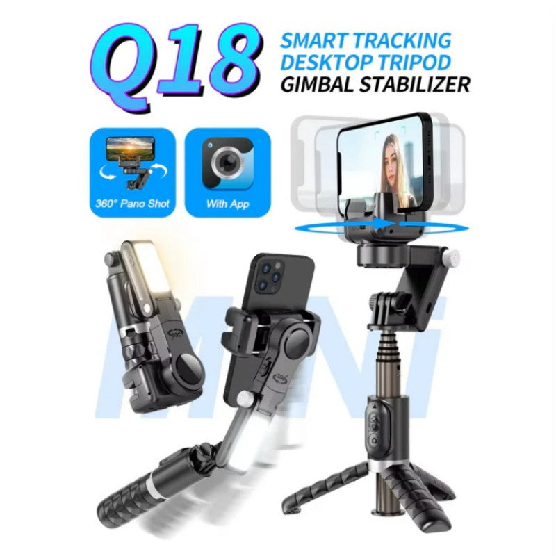Stabilisateur de cardan pliable à 3 axes rotatif à 360 ° pour l'enregistrement sur smartphones