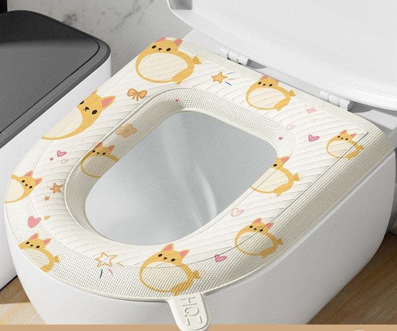 🚽 50% OFF NOW! ✨ Upgraded EVA Waterproof Toilet Seat - Soft & Hygienic, Easy to Install and Clean, Fits Most Standard Toilets 🧼🛠️