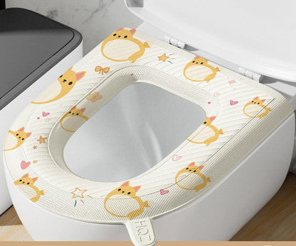 🚽 50% OFF NOW! ✨ Upgraded EVA Waterproof Toilet Seat - Soft & Hygienic, Easy to Install and Clean, Fits Most Standard Toilets 🧼🛠️