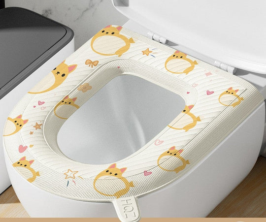 🚽 NYNÍ SLEVA 50 %! ✨ Vylepšené vodotěsné toaletní sedátko z EVA - měkké &  Hygienické, snadná instalace a čištění, vhodné pro většinu standardních toalet 🧼🛠️