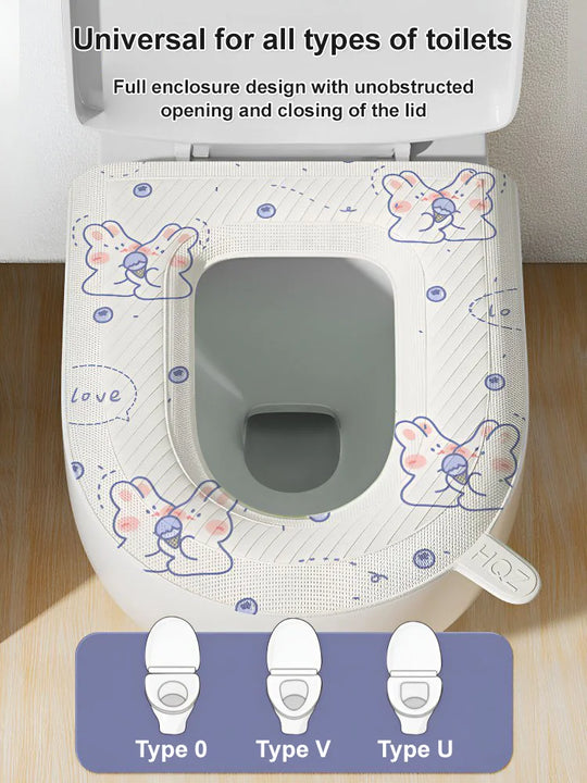 🚽 NYNÍ SLEVA 50 %! ✨ Vylepšené vodotěsné toaletní sedátko z EVA - měkké &  Hygienické, snadná instalace a čištění, vhodné pro většinu standardních toalet 🧼🛠️