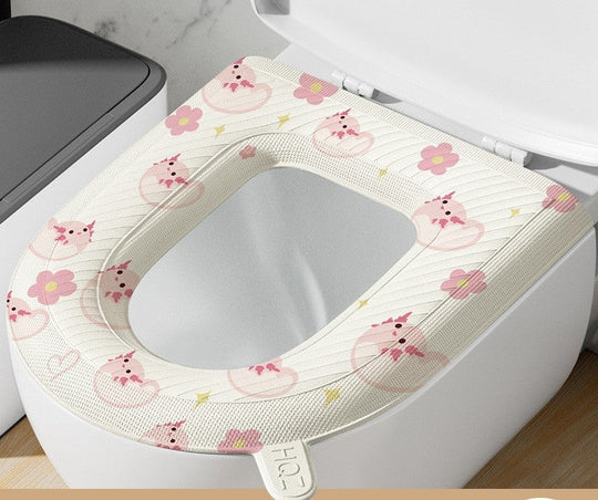🚽 NYNÍ SLEVA 50 %! ✨ Vylepšené vodotěsné toaletní sedátko z EVA - měkké &  Hygienické, snadná instalace a čištění, vhodné pro většinu standardních toalet 🧼🛠️
