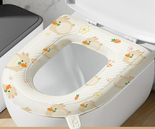 🚽 NYNÍ SLEVA 50 %! ✨ Vylepšené vodotěsné toaletní sedátko z EVA - měkké &  Hygienické, snadná instalace a čištění, vhodné pro většinu standardních toalet 🧼🛠️