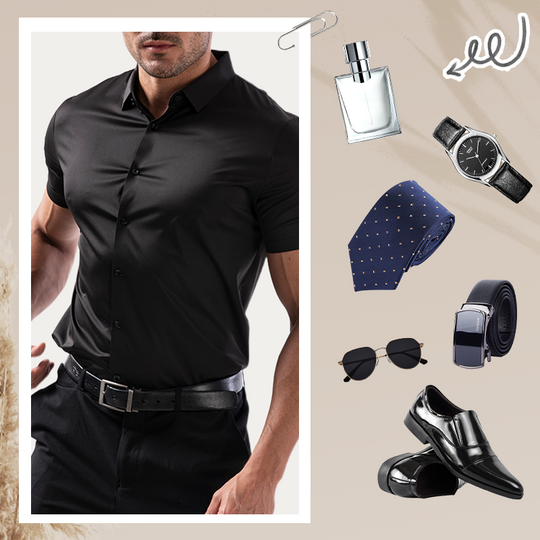 👔 Men's Short Sleeve 4-Way Stretch Shirt
