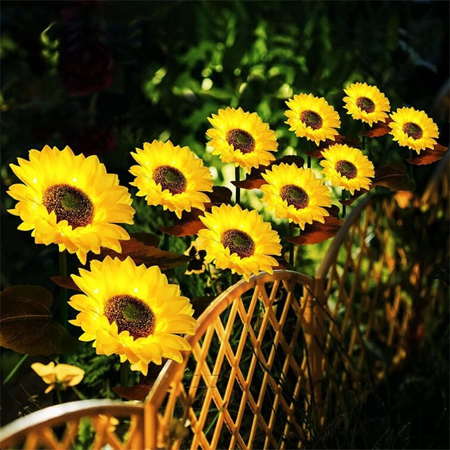 🌻BLESKOVÝ VÝPRODEJ S 30% SLEVOU! Solární světla Slunečnice – Svítící dekorace do zahrady ✨🌿【Pospěš si】
