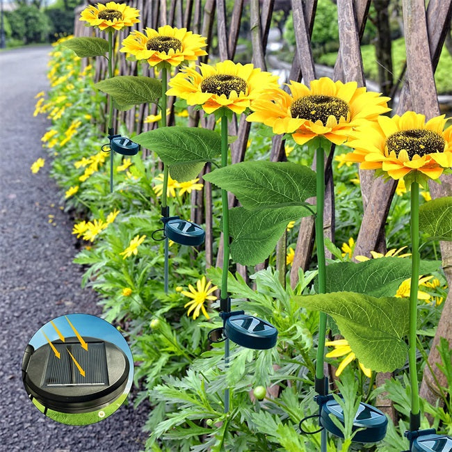 🌻BLESKOVÝ VÝPRODEJ S 30% SLEVOU! Solární světla Slunečnice – Svítící dekorace do zahrady ✨🌿【Pospěš si】