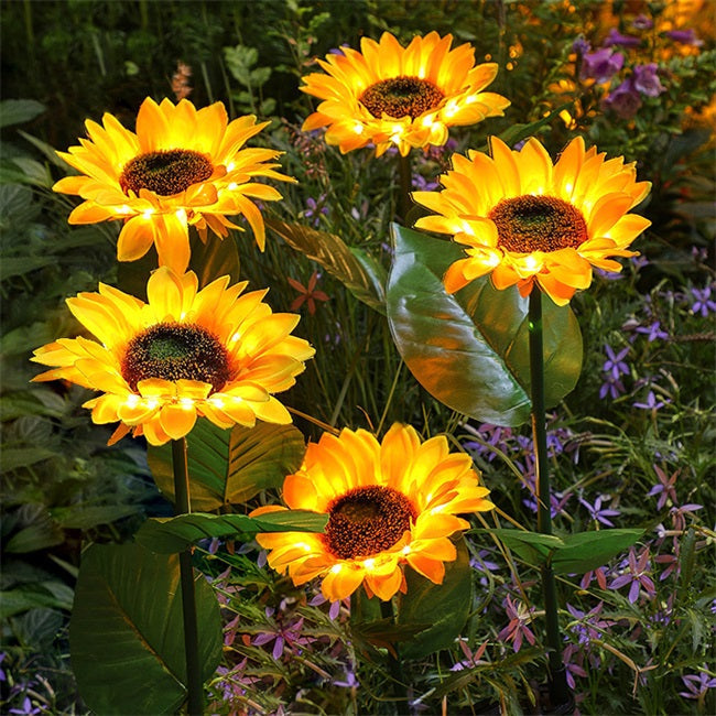 🌻BLESKOVÝ VÝPRODEJ S 30% SLEVOU! Solární světla Slunečnice – Svítící dekorace do zahrady ✨🌿【Pospěš si】