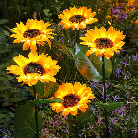 🌻BLESKOVÝ VÝPRODEJ S 30% SLEVOU! Solární světla Slunečnice – Svítící dekorace do zahrady ✨🌿【Pospěš si】
