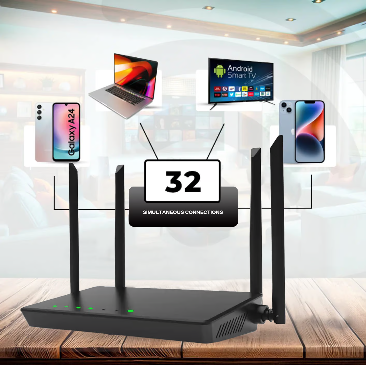 Drahtloser SIM-Router mit Antenne