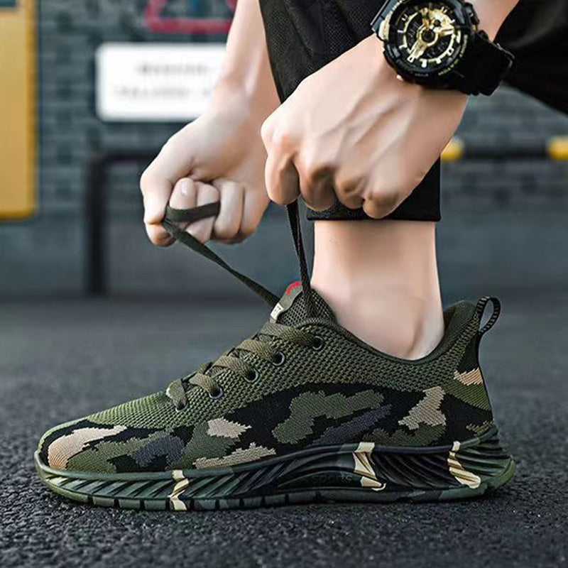 🛡️ 60 % DE RÉDUCTION ! 👟 Baskets de travail robustes à motif camouflage - Durables &  Antidérapant pour une utilisation extérieure/sur les chantiers de construction 🌿🔧