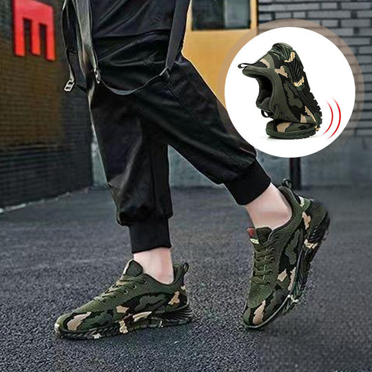 🛡️ 60% SLEVA! 👟 Pracovní tenisky Robust Camo - Odolné &  Protiskluzový povrch pro venkovní/stavební použití 🌿🔧