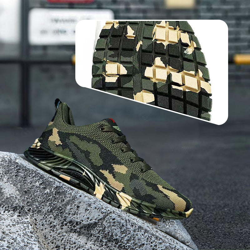 🛡️ 60% SLEVA! 👟 Pracovní tenisky Robust Camo - Odolné &  Protiskluzový povrch pro venkovní/stavební použití 🌿🔧