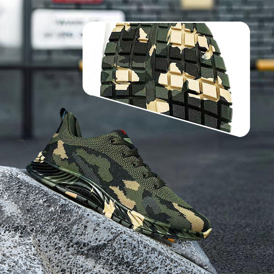 🛡️ 60% SLEVA! 👟 Pracovní tenisky Robust Camo - Odolné &  Protiskluzový povrch pro venkovní/stavební použití 🌿🔧