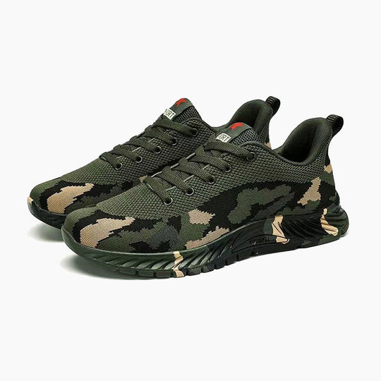 🛡️ 60% SLEVA! 👟 Pracovní tenisky Robust Camo - Odolné &  Protiskluzový povrch pro venkovní/stavební použití 🌿🔧