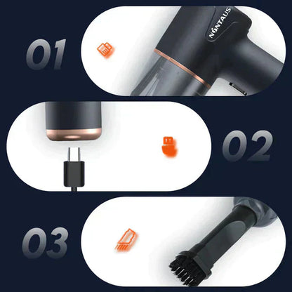 🏆Wielofunkcyjny bezprzewodowy odkurzacz do domu i samochodu z funkcją dmuchania, odkurzania i pompowania