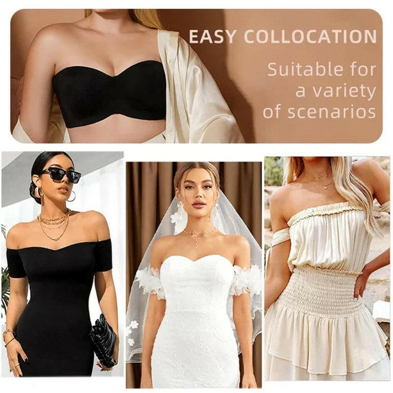 Ultra-Thin Push-up & No-Slip Strapless Bra