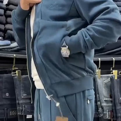 Super popular lately—many people are buying it🔥Men's Casual Jacket & Pants Two-Piece Set