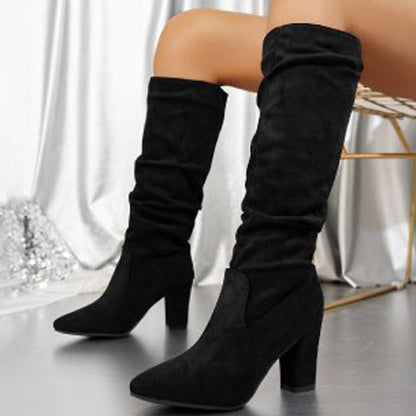 💥New Arrivals Now Hot Selling-Women’s Stylish Solid Color High Heel Boots