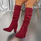 💥New Arrivals Now Hot Selling-Women’s Stylish Solid Color High Heel Boots