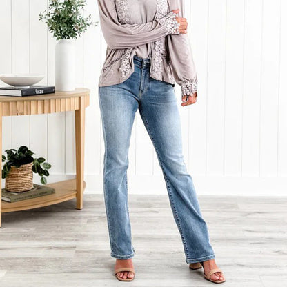 💥Buikcorrigerende jeans met hoge stretch👖