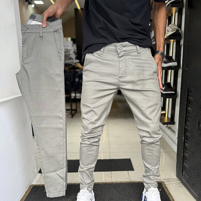 Slim fit casual solide kleuren broek voor mannen