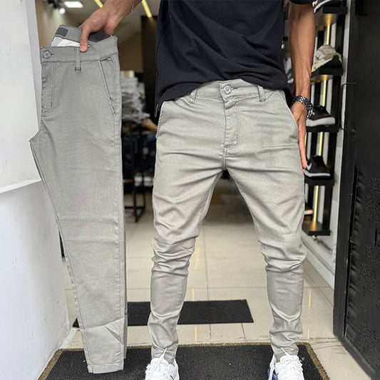 Slim fit casual solide kleuren broek voor mannen