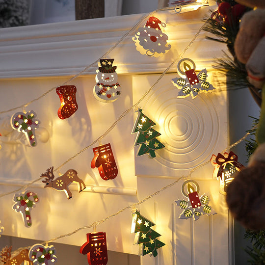 🎅Připravte se na Vánoce: LED řetězová světla Santa Claus