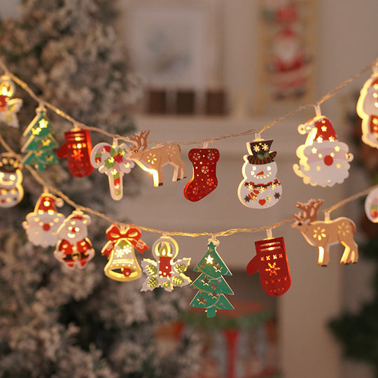 🎅Připravte se na Vánoce: LED řetězová světla Santa Claus