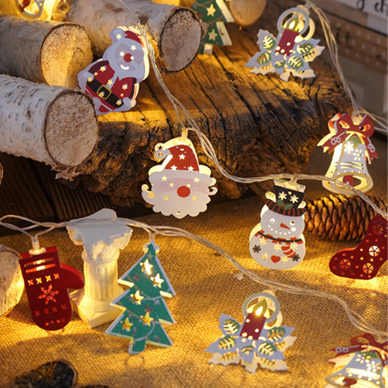 🎅Připravte se na Vánoce: LED řetězová světla Santa Claus
