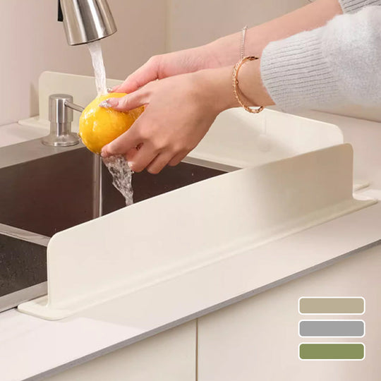 🛡️ KUPTE 2, ZÍSKEJTE 1 ZDARMA! 🍽️ Silikonový kryt dřezu - flexibilní &  Snadno se čistí, dokonale blokuje stříkající vodu a čisticí prostředky 💦✨