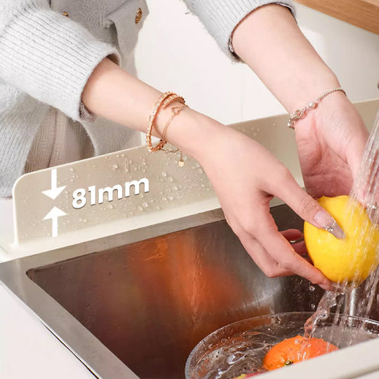 🛡️ KUPTE 2, ZÍSKEJTE 1 ZDARMA! 🍽️ Silikonový kryt dřezu - flexibilní &  Snadno se čistí, dokonale blokuje stříkající vodu a čisticí prostředky 💦✨