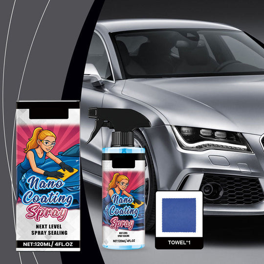 🚗 KUPTE 2, ZÍSKEJTE 1 ZDARMA! ✨ Leštidlo na auto ve spreji + mikrovláknová utěrka - Obnovuje lesk &  Chrání lak během několika minut, složení odolné proti poškrábání ☀️🧽