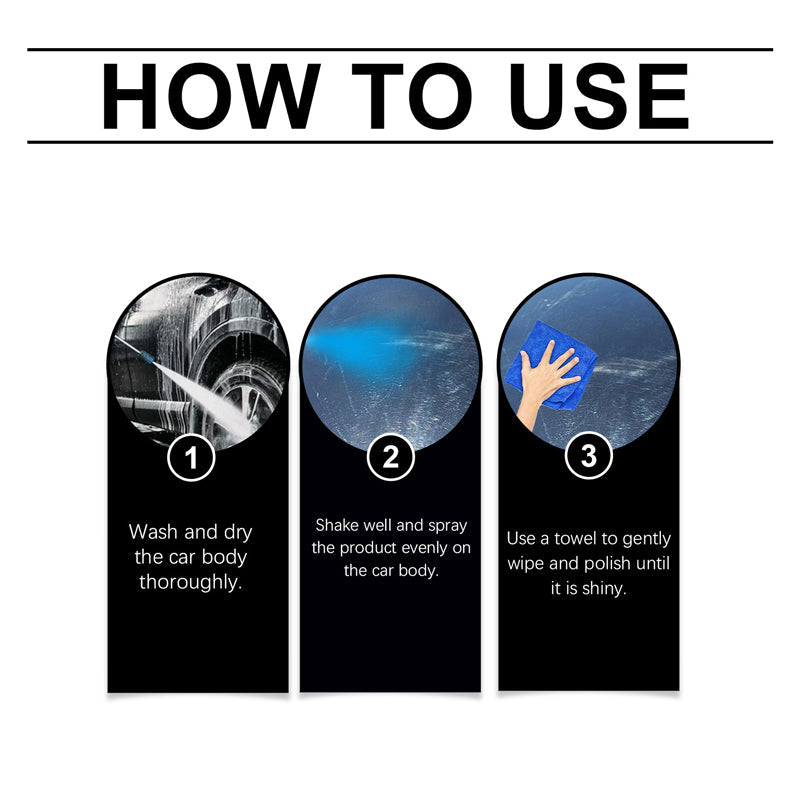 🚗 KØB 2 FÅ 1 GRATIS! ✨ Bilpoleringsspray + mikrofiberklud - Gendanner glans & Beskytter maling på få minutter, ridsefast formel ☀️🧽