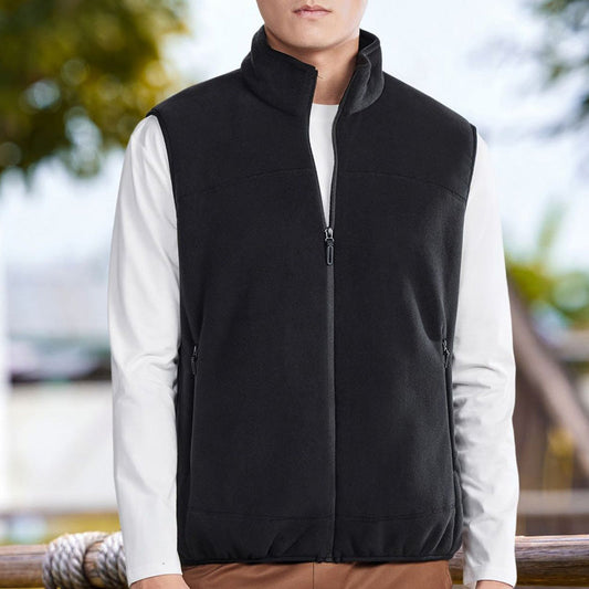💥60% OFF ! 🧥 Men's Stand Collar Thickened Full Zip Vest – Warm & Stylish ❄️