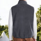 💥60% OFF ! 🧥 Men's Stand Collar Thickened Full Zip Vest – Warm & Stylish ❄️