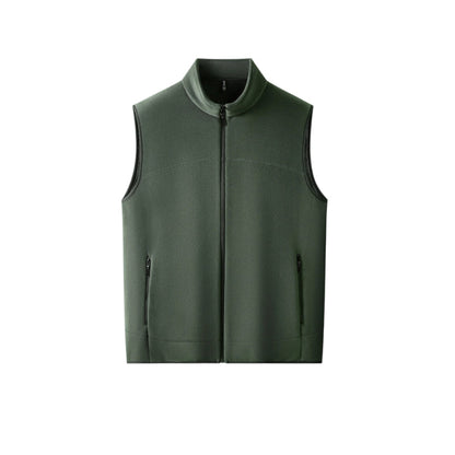 💥60% OFF ! 🧥 Men's Stand Collar Thickened Full Zip Vest – Warm & Stylish ❄️