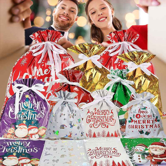 🎅🎁Vánoční dárková taška se stahovací šňůrkou