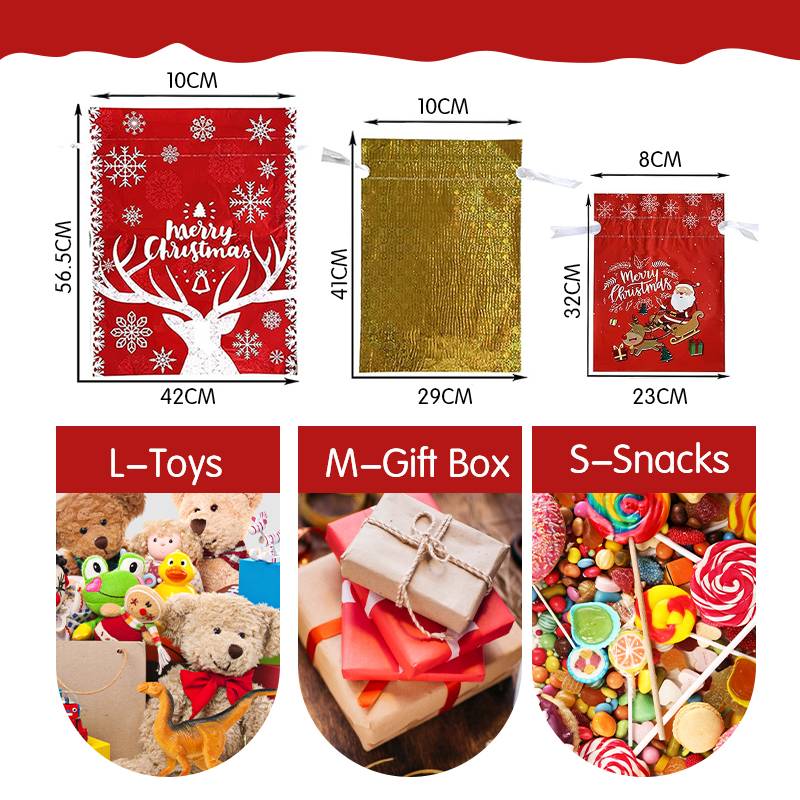 🎅🎁Vánoční dárková taška se stahovací šňůrkou