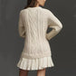 ✈️BUY 1 FREE SHIPPING🔥Limited Hot Sale 50% OFF💗Women Crewneck Cable Knit Sweater Mini Dress