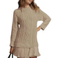 ✈️BUY 1 FREE SHIPPING🔥Limited Hot Sale 50% OFF💗Women Crewneck Cable Knit Sweater Mini Dress