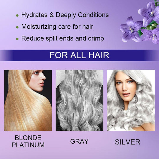 💗LAST DAY - BUY 1 GET 1 FREE💗Purple Keratin Hair Mask - Intense Repair for Curly or Color-Treated Hair, Restores Shine & Softness in 3 Mins🌿🧴
