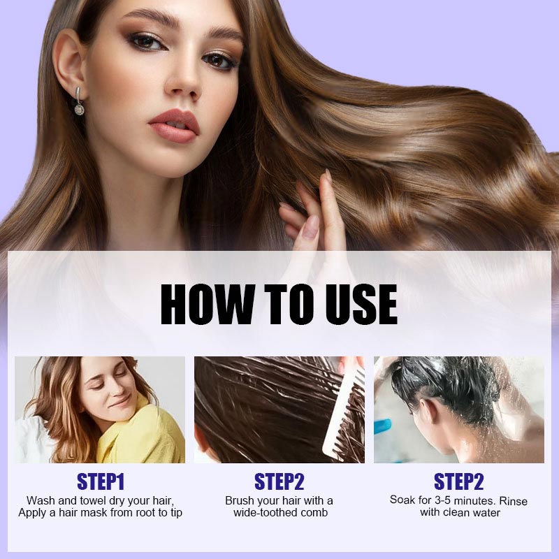 💗LÁ DEIREANACH - CEANNAIGH 1 FAIGH 1 SAOR IN AISCE💗Masc Gruaige Ceiratín Corcra - Deisiú Dian do Ghruaig Chatach nó Daite, Athbhunaíonn sé Lonrach & Bogacht i 3 nóiméad🌿🧴