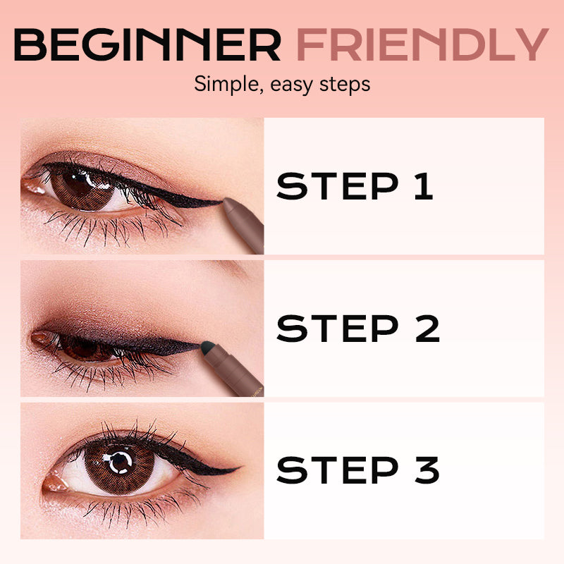 💖PROMOTION DU DERNIER JOUR - 50% DE RÉDUCTION 💖 Fard à paupières et eye-liner 2 en 1 avec pinceau estompeur