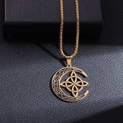 🔥 LAST DAY PROMOTION - 50%OFF 🔥 Celtic Moon Pendant Necklace