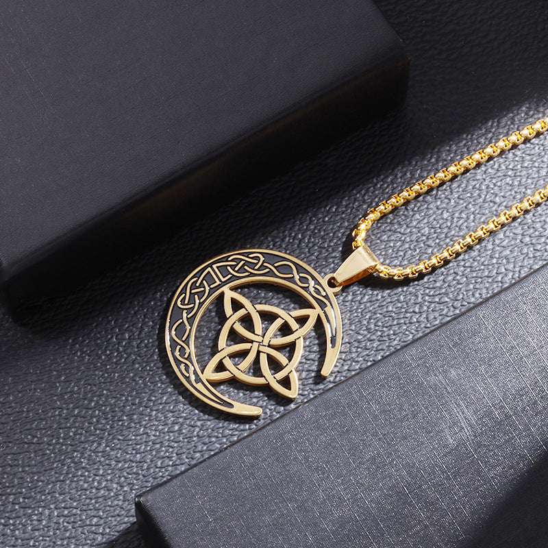 🔥 LAST DAY PROMOTION - 50%OFF 🔥 Celtic Moon Pendant Necklace
