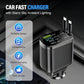Car Fast Charger with Starry Sky Ambient Lighting