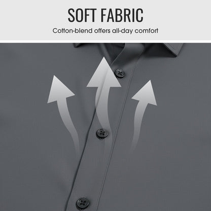 ⏰Over 10,000 sold！🔥Men's Solid Color Lapel Long Sleeve Button-Down Shirts — A Wardrobe Essential Every Man Should Own