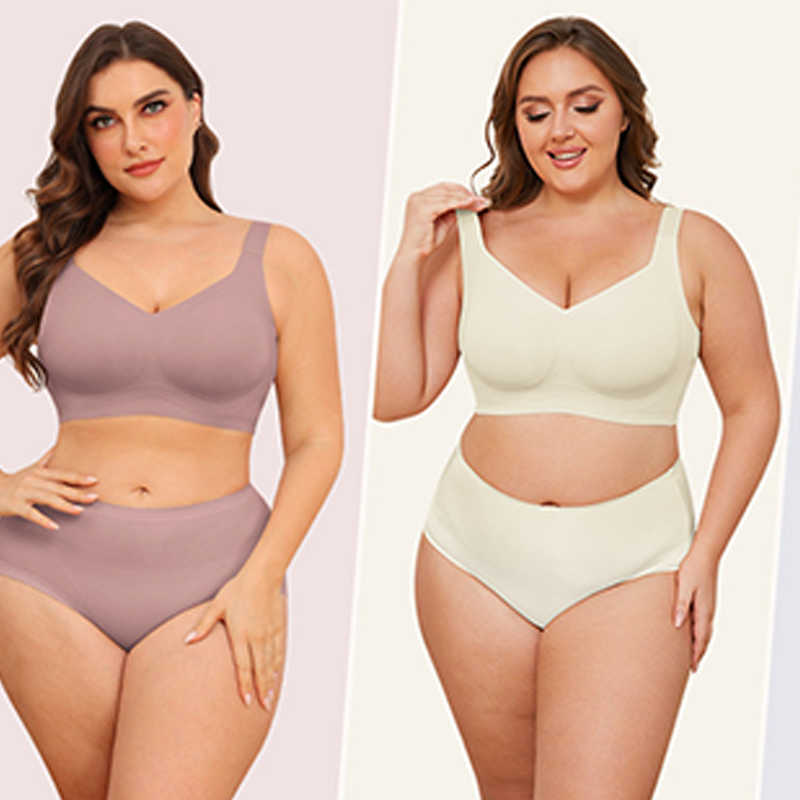 💜POSLEDNÍ DEN AKCE - SLEVA 50 %💜Dámská bezešvá podprsenka s plným krytím a bez kostic